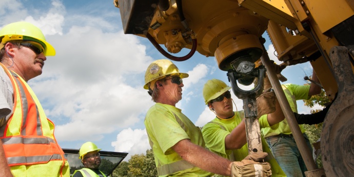 employees working equipment