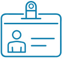 Blue Employee ID Bade icon