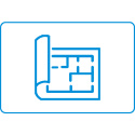 Blue plan sheet icon