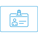 Blue Employee ID Bade icon