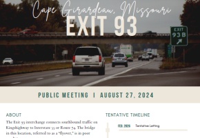 Exit 93 Public Meeting Handout Screenshot